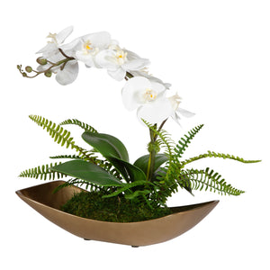 Uttermost Transcend Orchid Centerpiece 60207 POLY SILK,LATEX,ALUMINUM,FOAM,MOSS