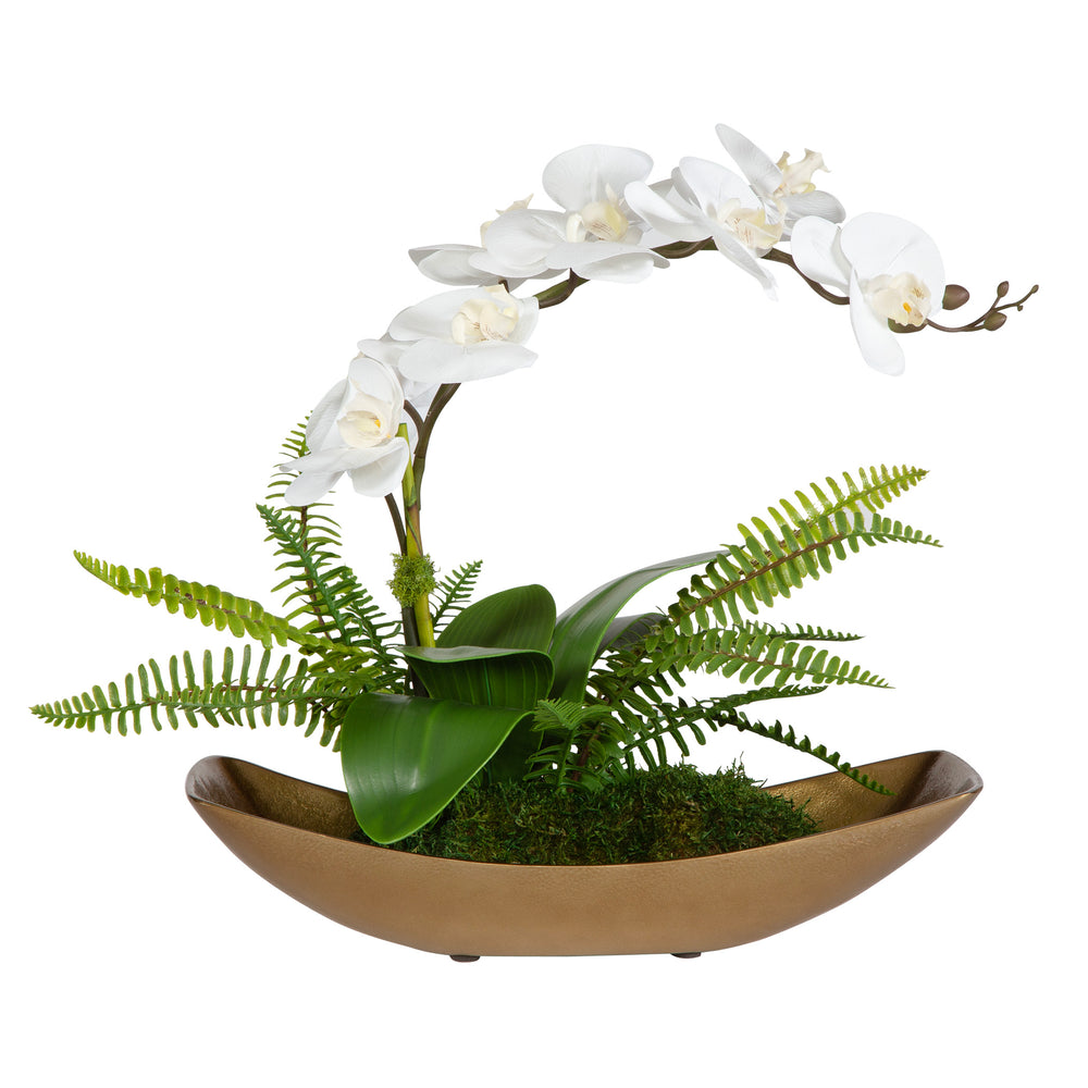 Uttermost Transcend Orchid Centerpiece 60207 POLY SILK,LATEX,ALUMINUM,FOAM,MOSS