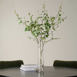 Uttermost Nigra Birch Vase Centerpiece - Lifelike Branches In Glass With Faux Water For Elegant Decor Green Polyester,Plastic,Iron Wire,Glass 60254