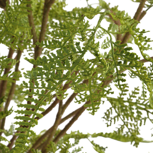 Uttermost Woodland Fern Centerpiece - Lush Fern Fronds In Clear Glass Jar With Natural River Rocks Green Plastic,Iron Wire & Glass 60245