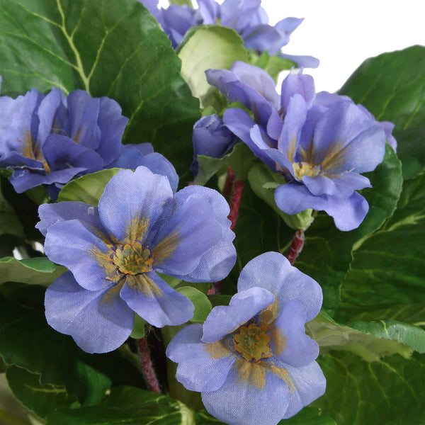 Uttermost Trilogy Primrose Accents Set Of 3 - Charming Periwinkle, White & Fuchsia Blooms In Ceramic Green,White Polyester,Plastic & Ceramic 60247