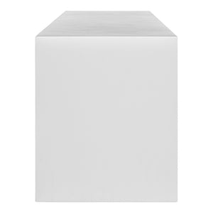 Moe's Home Lazarus Outdoor Bench: Stylish Fiber-reinforced Concrete Seating For Modern Indoor And Patio Spaces White White Cement And Natural Fibres Bq-1005-18