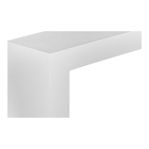Moe's Home Lazarus Outdoor Bench: Stylish Fiber-reinforced Concrete Seating For Modern Indoor And Patio Spaces White White Cement And Natural Fibres Bq-1005-18
