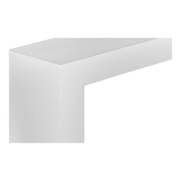 Moe's Home Lazarus Outdoor Bench: Stylish Fiber-reinforced Concrete Seating For Modern Indoor And Patio Spaces White White Cement And Natural Fibres Bq-1005-18