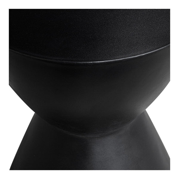 Moe's Home Hourglass Outdoor Stool - Stylish Fiber-reinforced Concrete Design For Indoor & Outdoor Spaces Black Fibre Reinforced Natural Concrete Bq-1022-02