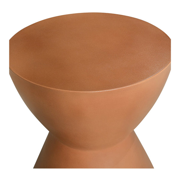 Moe's Home Hourglass Outdoor Stool - Stylish Fiber-reinforced Concrete Design For Indoor & Outdoor Spaces Orange Fibre Reinforced Natural Concrete Bq-1022-23