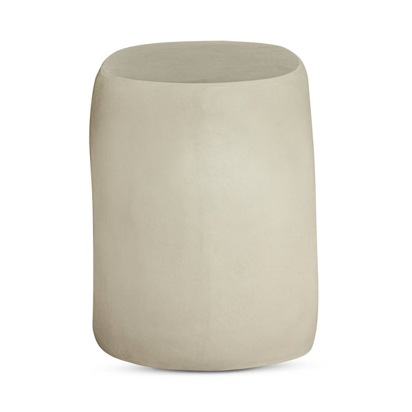 Moe's Home Albers Sculptural Outdoor Stool - Contemporary Comfort In Fiber-reinforced Natural Concrete Design White Fibre Reinforced Natural Concrete Bq-1056-05