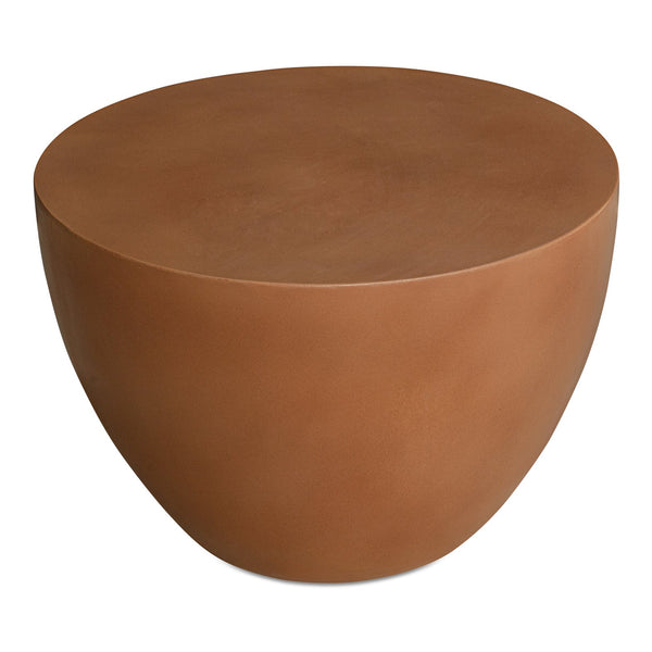Moe's Home Insitu Side Table - Sleek Minimalist Design In Durable Fiber Reinforced Concrete For Indoor & Outdoor Use Red Fibre Reinforced Natural Concrete Bq-1059-23