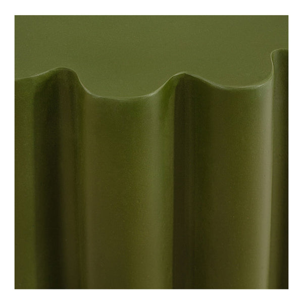 Moe's Home Taffy Accent Table - Stylish Indoor/Outdoor Stool With Unique Fiber-reinforced Concrete Design Green Fibre Reinforced Natural Concrete Bq-1062-16