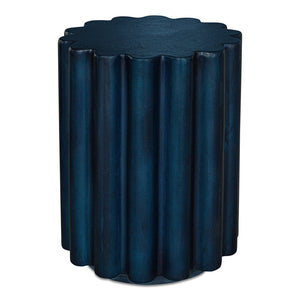 Moe's Home Taffy Accent Table - Stylish Indoor/Outdoor Stool With Unique Fiber-reinforced Concrete Design Blue Fibre Reinforced Natural Concrete Bq-1062-46