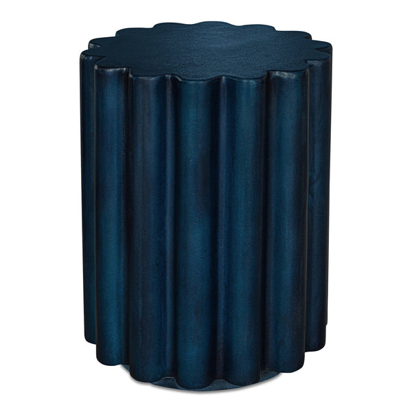 Moe's Home Taffy Accent Table - Stylish Indoor/Outdoor Stool With Unique Fiber-reinforced Concrete Design Blue Fibre Reinforced Natural Concrete Bq-1062-46