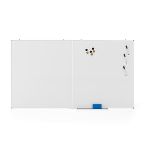 English Elm HERCULES Commercial Magnetic Dry Erase Board with Mounting Kit, Markers, and Accessories Included White 72" x 40" BR-FMW-91101-7240-GG