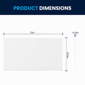 English Elm HERCULES Commercial Magnetic Dry Erase Board with Mounting Kit, Markers, and Accessories Included White 72" x 40" BR-FMW-91101-7240-GG
