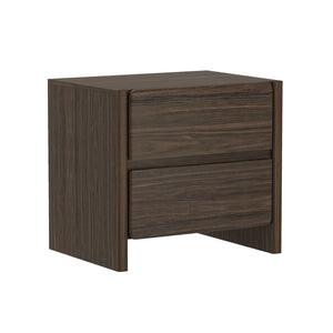 Manhattan Comfort Linda Modern 2-piece Dresser And Nightstand Set For Effortless Style And Streamlined Storage Solutions Walnut Brown Mdp Br1658-3