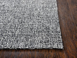 Rizzy Brindleton BR223B Hand Tufted Casual/Transitional Wool Rug Black/White 9' x 12'
