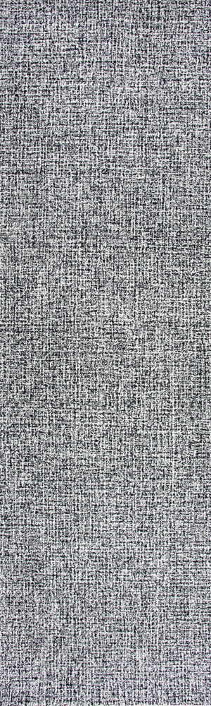 Rizzy Brindleton BR223B Hand Tufted Casual/Transitional Wool Rug Black/White 2'6" x 8'