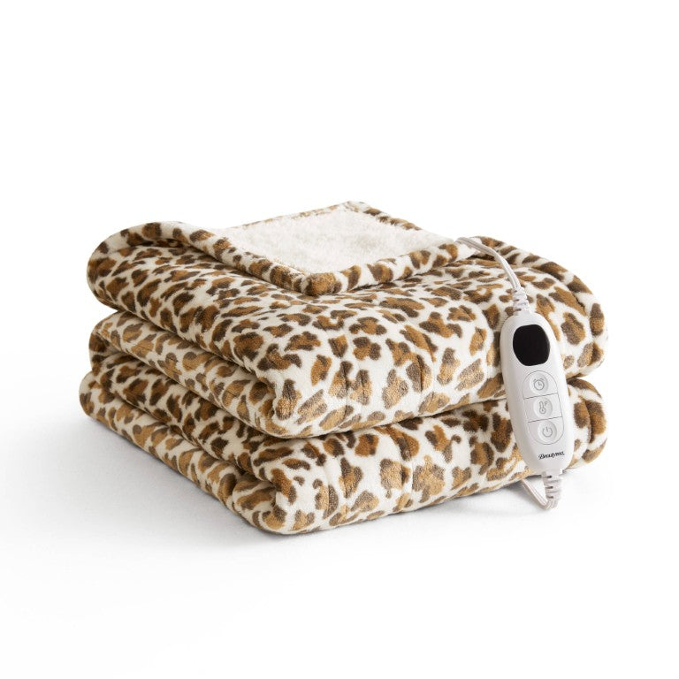 JLA Home Shawn Wearable Electric Throw with Reversible Plush Sherpa and 9 Heat Settings BR54-5486N