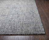 Rizzy Brindleton BR791A Hand Tufted Casual/Transitional Wool Rug Black/Ivory 9' x 12'