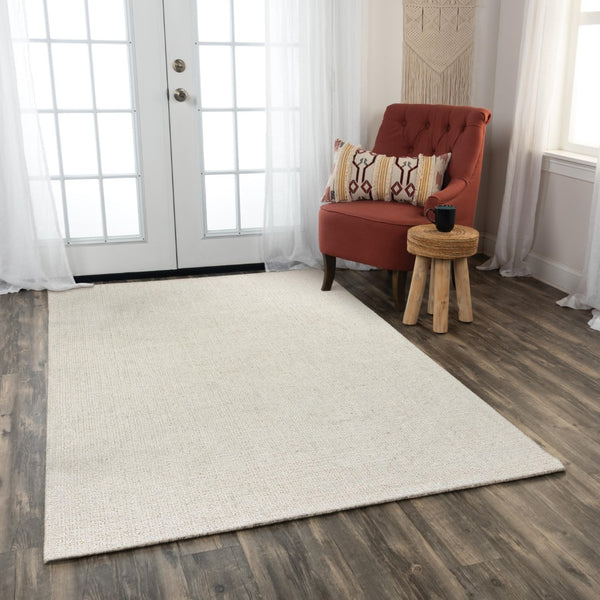 Rizzy Brindleton BR859A Hand Tufted Casual/Transitional Wool Rug Ivory/White 9' x 12'