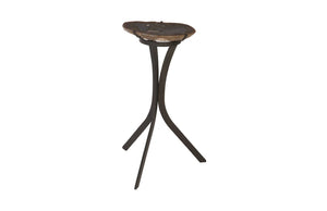 Phillips Collection Agate Side Table - Unique Handcrafted Natural Stone Art for Modern Home Décor & Accent Spaces Assorted BR94182