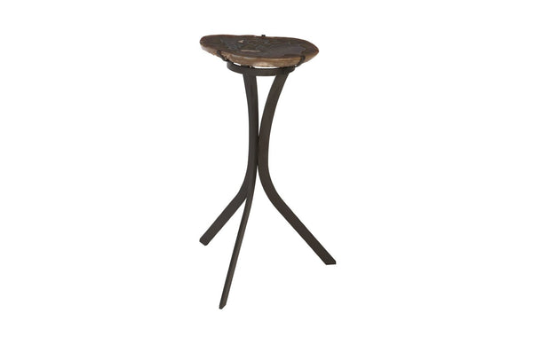 Phillips Collection Agate Side Table - Unique Handcrafted Natural Stone Art for Modern Home Décor & Accent Spaces Assorted BR94182