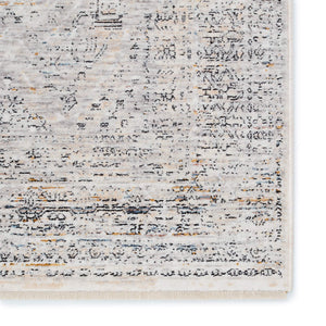 Jaipur Living Jaipur Living Nala Distressed Medallion Polyester Rug for Transitional Spaces Light Gray 4'X6' RUG152719