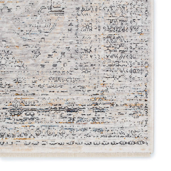 Jaipur Living Jaipur Living Nala Distressed Medallion Polyester Rug for Transitional Spaces Light Gray 4'X6' RUG152719