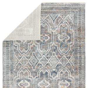 Jaipur Living Jaipur Living Nala Distressed Medallion Polyester Rug for Transitional Spaces Blue 9'X12'4" RUG152730