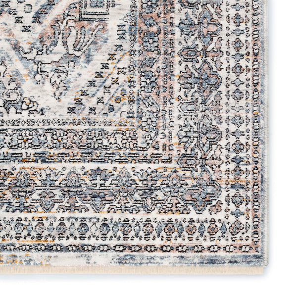 Jaipur Living Jaipur Living Nala Distressed Medallion Polyester Rug for Transitional Spaces Blue 9'X12'4" RUG152730