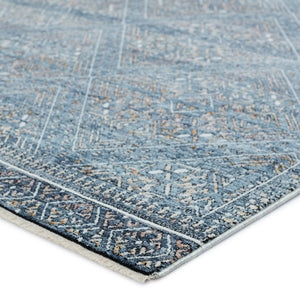 Jaipur Living Jaipur Living Talos Distressed Trellis Polyester Area Rug for Rooms Blue 3'X10' RUG152735