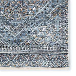 Jaipur Living Jaipur Living Talos Distressed Trellis Polyester Area Rug for Rooms Blue 3'X10' RUG152735