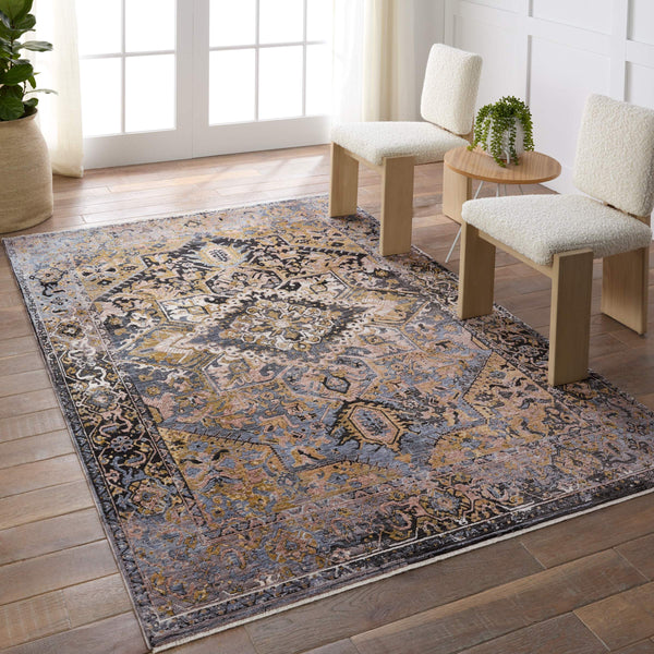 Jaipur Living Jaipur Living Artaith Polyester Medallion Rug Carved High Low Pile Global Transitional 6' x 9' RUG157766