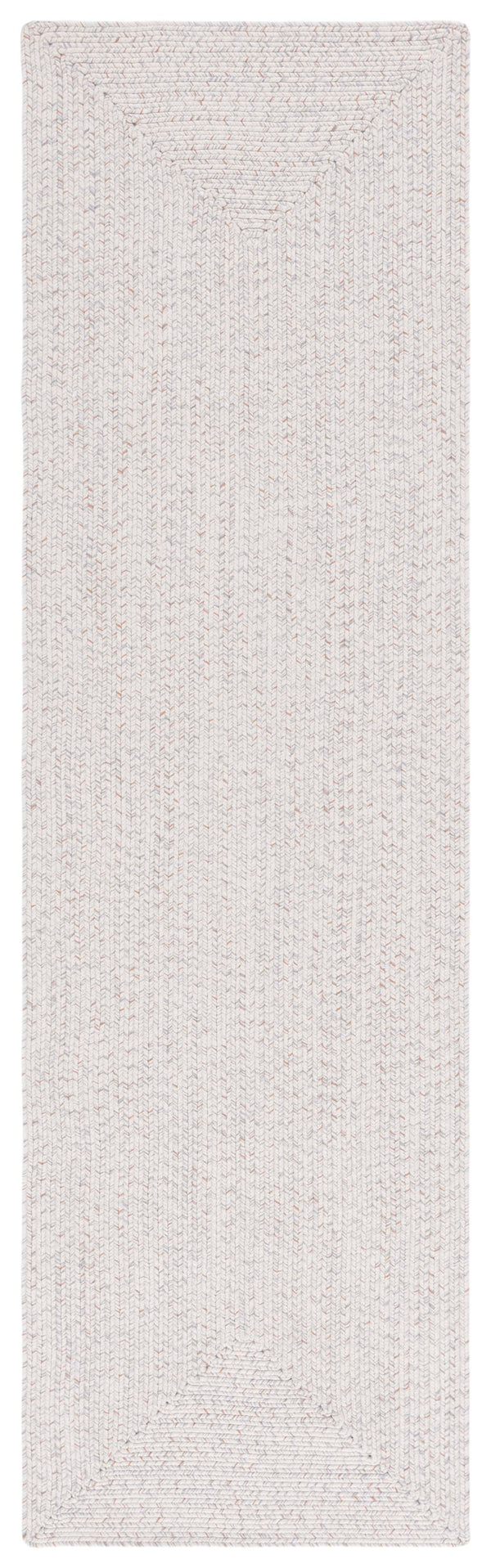 Safavieh Braided Elegance: Hand-woven Ivory And Light Grey Runner Rug For Sophisticated Hallways And Entryways Ivory ,Light Grey Polypropylene Pile Bra201a-220