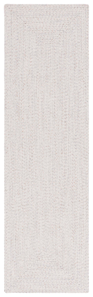 Safavieh Braided Handwoven Area Rug - Timeless Ivory And Light Grey Design For Elegant Home Decor Spaces Ivory ,Light Grey Polypropylene Pile Bra201a-5sq