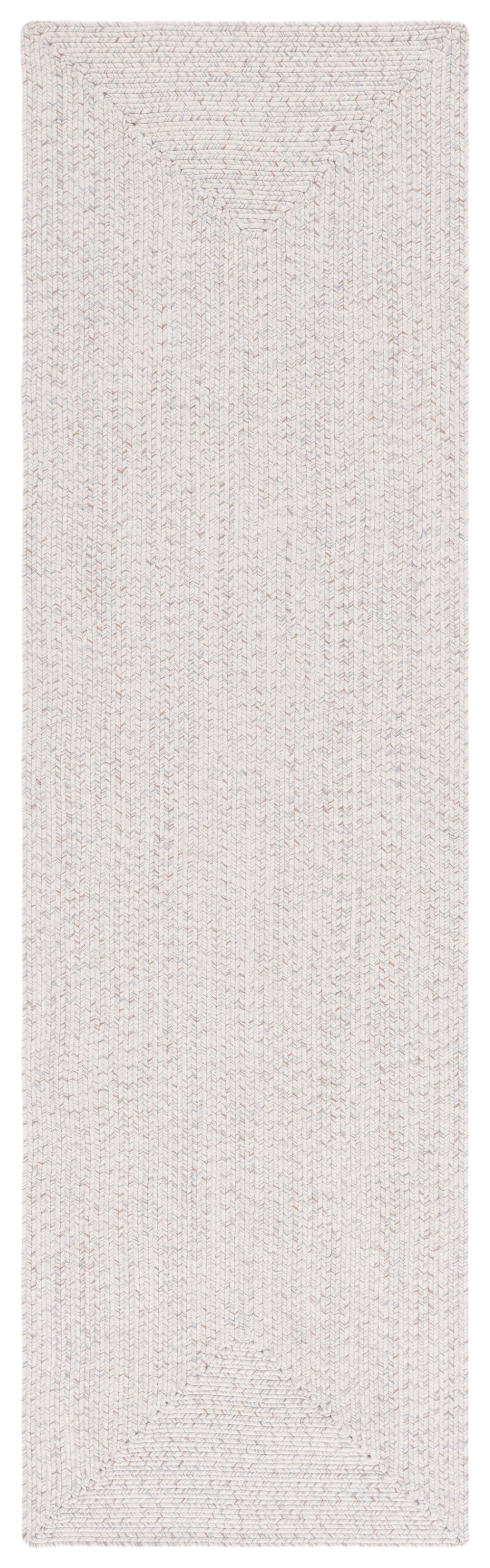 Safavieh Braided Handwoven 6X8 Ivory Light Grey Coastal Rug – Low-Profile Polypropylene, Durable & Washable BRA201A-68