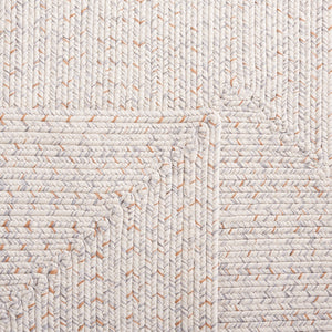 Safavieh Braided Elegance: Hand-woven Ivory And Light Grey Runner Rug For Sophisticated Hallways And Entryways Ivory ,Light Grey Polypropylene Pile Bra201a-220