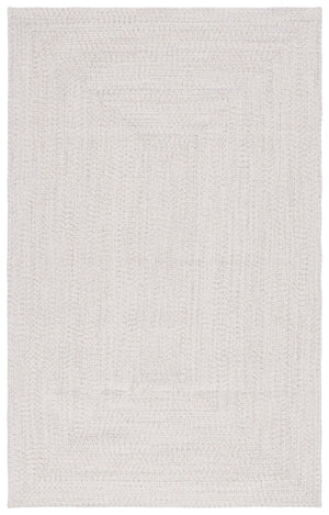 Safavieh Braided Elegance: Hand-woven Ivory And Light Grey Runner Rug For Sophisticated Hallways And Entryways Ivory ,Light Grey Polypropylene Pile Bra201a-220