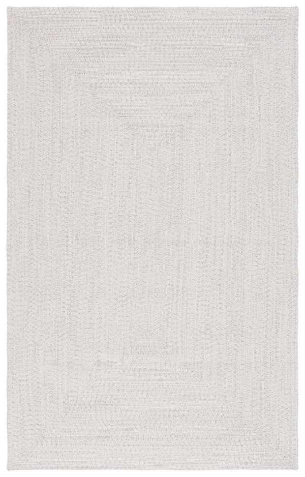 Safavieh Braided Elegance: Hand-woven Ivory And Light Grey Runner Rug For Sophisticated Hallways And Entryways Ivory ,Light Grey Polypropylene Pile Bra201a-220
