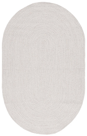 Safavieh Braided Elegance: Hand-woven Ivory And Light Grey Runner Rug For Sophisticated Hallways And Entryways Ivory ,Light Grey Polypropylene Pile Bra201a-220