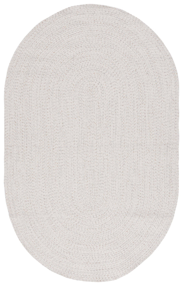 Safavieh Braided Elegance: Hand-woven Ivory And Light Grey Runner Rug For Sophisticated Hallways And Entryways Ivory ,Light Grey Polypropylene Pile Bra201a-220