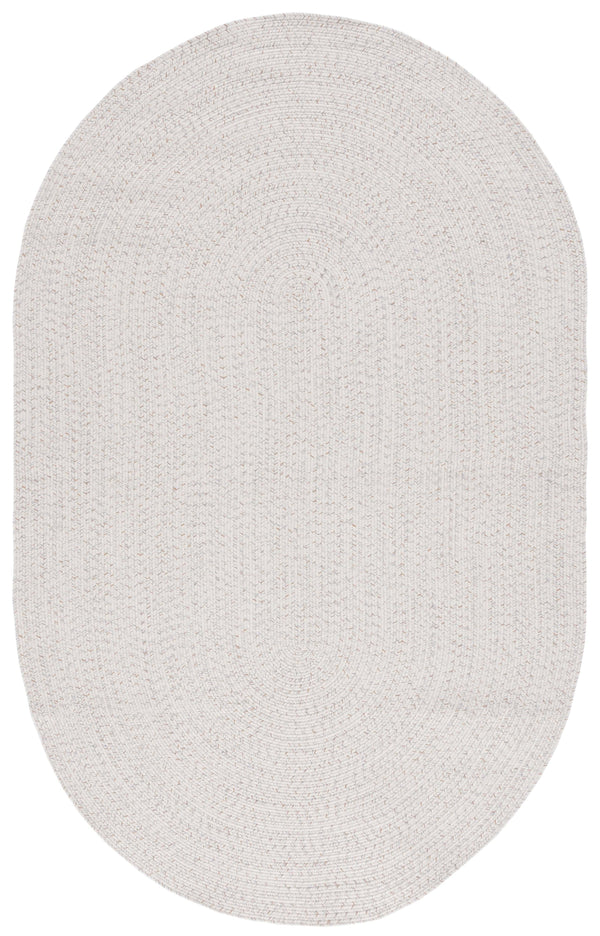 Safavieh Braided Handwoven 6X8 Ivory Light Grey Coastal Rug – Low-Profile Polypropylene, Durable & Washable BRA201A-68