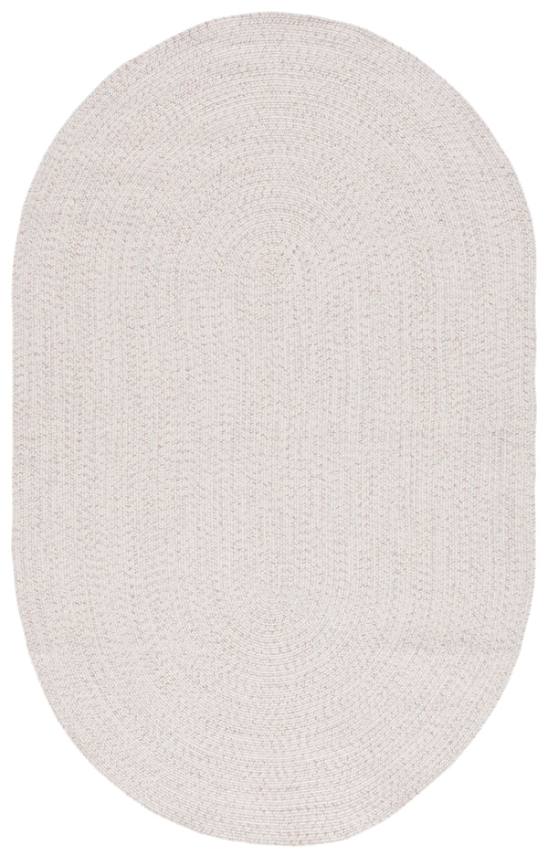 Safavieh Braided Handwoven Area Rug - Timeless Ivory And Light Grey Design For Elegant Home Decor Spaces Ivory ,Light Grey Polypropylene Pile Bra201a-5sq