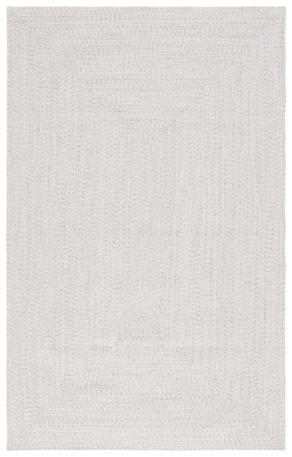 Safavieh Braided Handwoven 6X8 Ivory Light Grey Coastal Rug – Low-Profile Polypropylene, Durable & Washable BRA201A-68