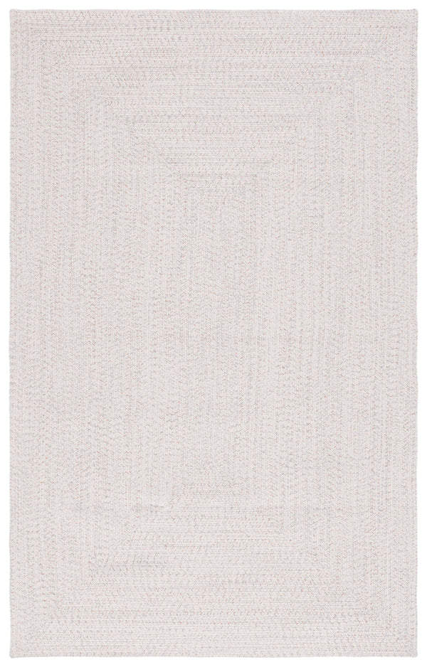Safavieh Braided Handwoven Area Rug - Timeless Ivory And Light Grey Design For Elegant Home Decor Spaces Ivory ,Light Grey Polypropylene Pile Bra201a-5sq