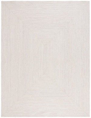 Safavieh Braided Elegance: Hand-woven Ivory And Light Grey Runner Rug For Sophisticated Hallways And Entryways Ivory ,Light Grey Polypropylene Pile Bra201a-220