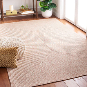 Safavieh Braided Hand-Woven Natural 3'X3' Square Rug — Low-Profile Polypropylene, Stain & Fade Resistant Accent BRA201B-3SQ