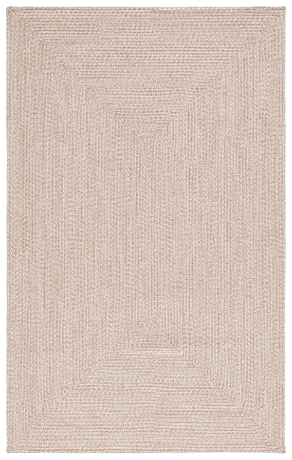Safavieh Braided Elegance: Hand-woven Ivory And Light Grey Runner Rug For Sophisticated Hallways And Entryways Natural Polypropylene Pile Bra201b-8sq