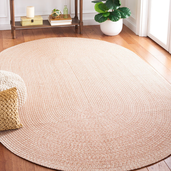 Safavieh Braided Hand-Woven Natural 3'X3' Square Rug — Low-Profile Polypropylene, Stain & Fade Resistant Accent BRA201B-3SQ