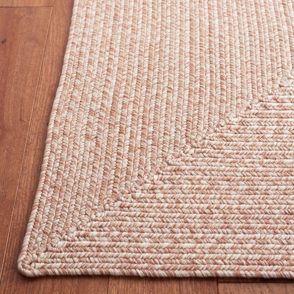 Safavieh Braided Hand Woven Polypropylene Round Rug Neutral Farmhouse Accent for Living Rooms Natural 5' Square BRA201B-5SQ