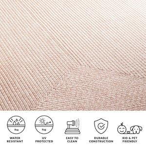 Safavieh Braided Hand Woven Polypropylene Round Rug Neutral Farmhouse Accent for Living Rooms Natural 5' Square BRA201B-5SQ
